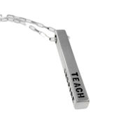 Picture of Sterling Silver Square Bar Charm Necklace