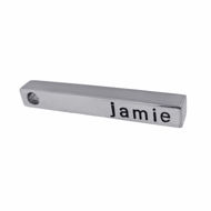 Picture of Sterling Silver Square Bar Charm Necklace