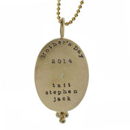 Picture of 14k Gold Sunshine Oval Necklace