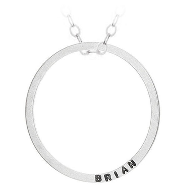 Picture of Silver Skinny Washer Name Charm