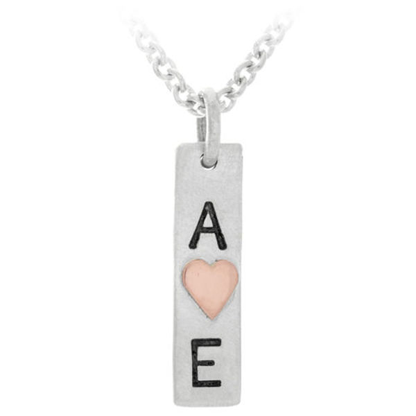 Picture of Silver Flat Bar with Heart Charm