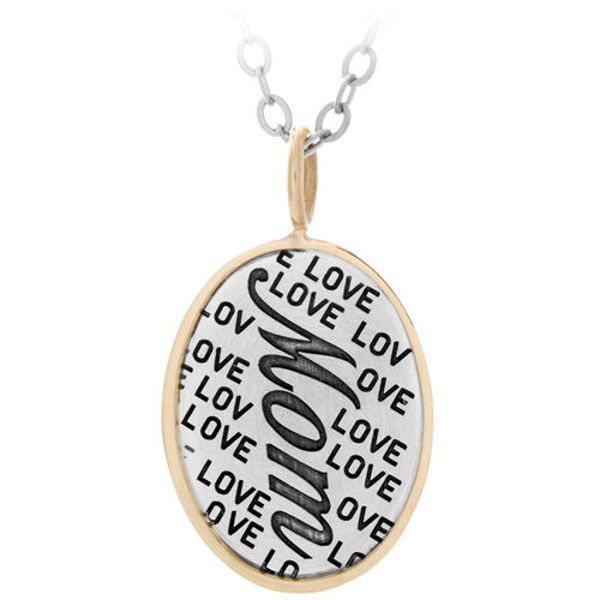 Picture of Silver with 14k Gold Rim Mom Charm